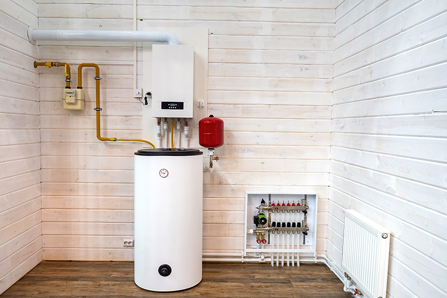 Heat pump installed at a home