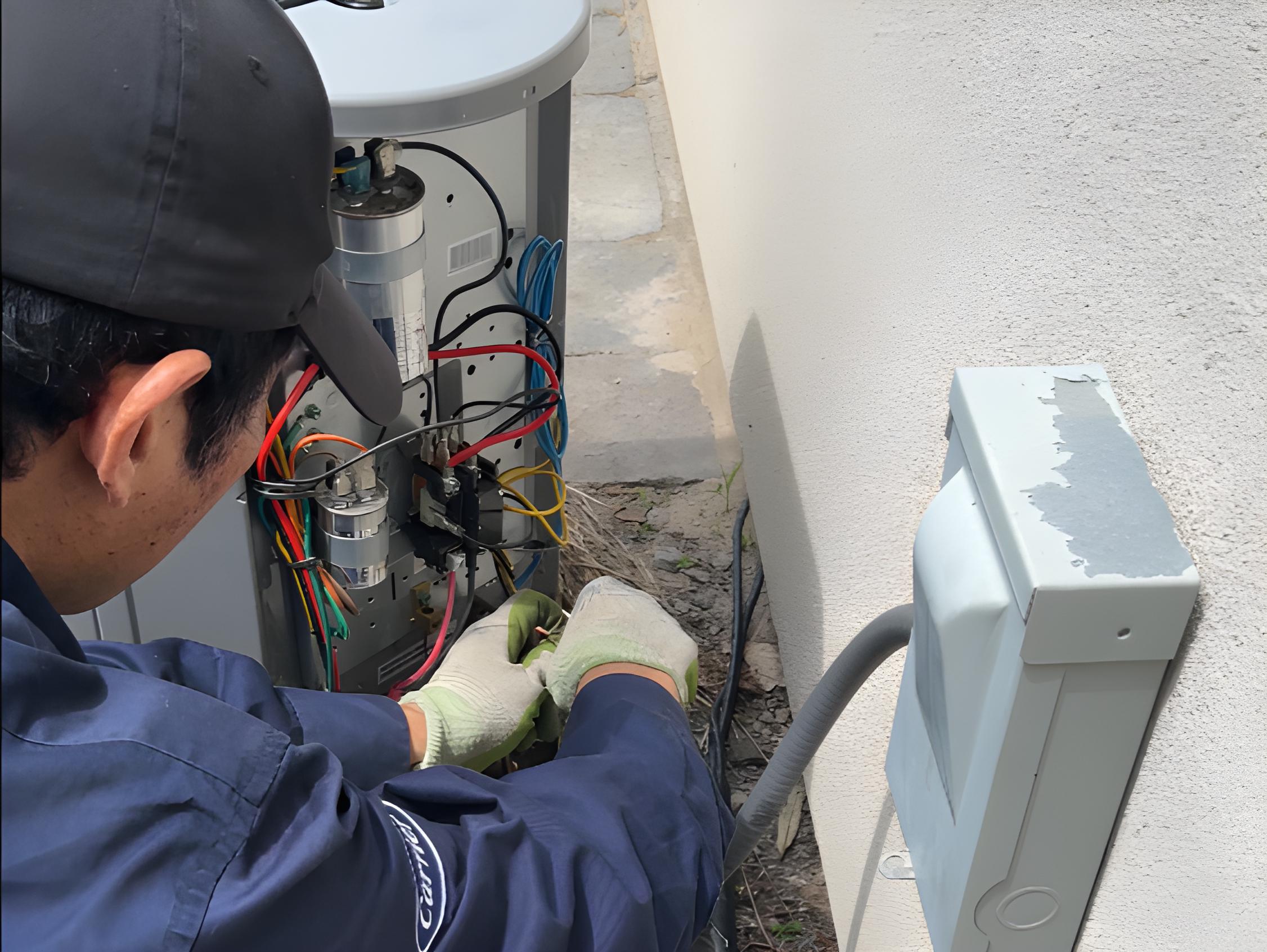 HVAC technician at work